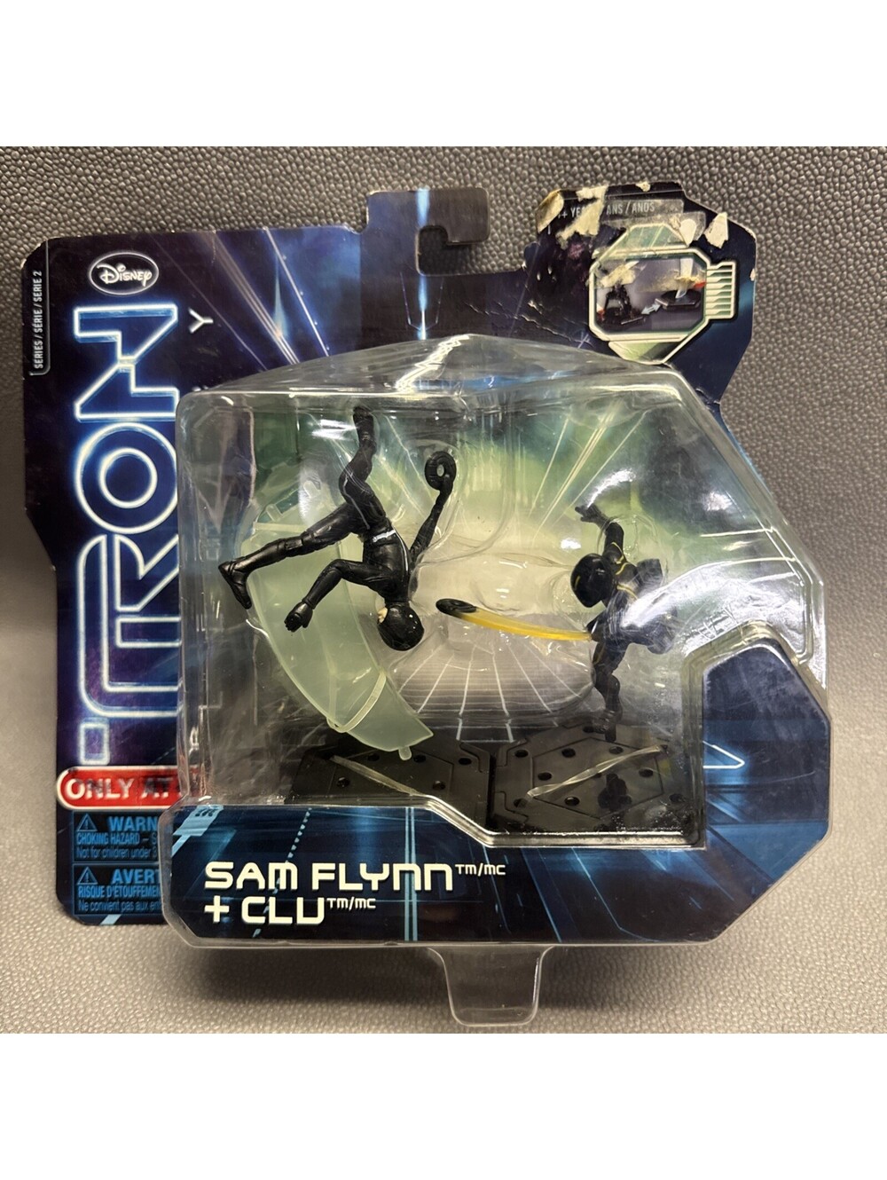 Tron Legacy Target Exclusive 2.5” Action Series 3 Sam Flynn & Clu Damaged Box